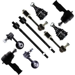 SCITOO 10-PC SET Suspension Kit For Hyundai Accent Front Sway Bar End Link,Inner Tie Rod End,Lower Ball Joint,Outer Tie Rod End,Rear Sway Bar End Link