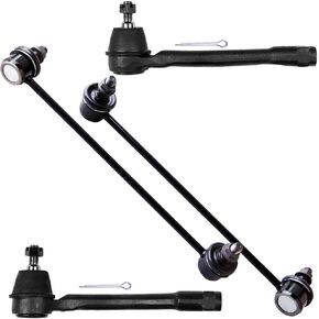 SCITOO 4-PC SET Suspension Kit For Kia Rio Rio5 Front Sway Bar End Link,Outer Tie Rod End