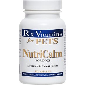 Rx Vitamins NutriCalm Dog Anxiety Relief - Dog Separation Anxiety Supplement - Calming Aid for Dogs - Keep Dog Calm for Vet, Thunder, & Travel - 50 ct