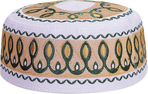 Men Boys Muslim Prayer Kufi Hat Skull Cap Embroidery Islam Kufi Headware takke Praying Beanie Hat Kofia Topi Hat in Kuwait