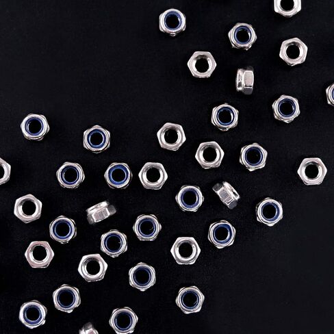 Swpeet 250Pcs 304 Stainless Steel Metric Lock Nut Assortment Kit Perfect for Lock Washers, Nylon Insert Locknut M3 M4 M5 M6 M8 M10 M12 in Saudi Arabia