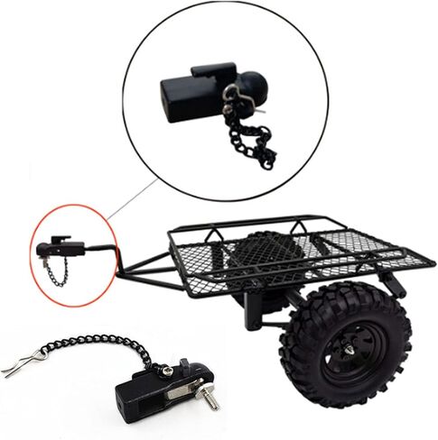 خطاف مقطورة معدني RC، وصلة مقطورة RC، مكون وصلة مشبك كروي لمحاكاة المقطورة لـ scx10 90046 trx4 1/10 RC Car... in Kuwait