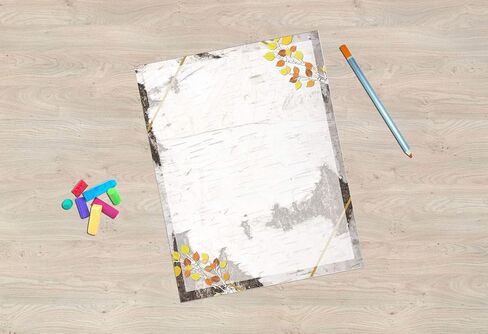Rustic Stationery - 8.5 x 11-60 Letterhead Sheets - Gray Barnwood and Pink Flowers Letterhead (Gray Barn Pink Flowers) in Kuwait
