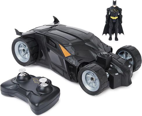 DC Comics, Batman Batmobile Remote Control Car, Easy to Drive with 4-inch Batman Figure, Kids Toys for Boys and Girls Ages 4 and Up in Saudi Arabia