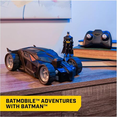 DC Comics, Batman Batmobile Remote Control Car, Easy to Drive with 4-inch Batman Figure, Kids Toys for Boys and Girls Ages 4 and Up in Saudi Arabia