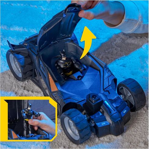 DC Comics, Batman Batmobile Remote Control Car, Easy to Drive with 4-inch Batman Figure, Kids Toys for Boys and Girls Ages 4 and Up in Saudi Arabia