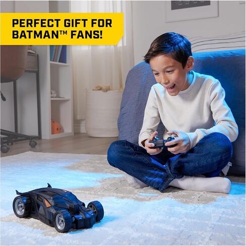 DC Comics, Batman Batmobile Remote Control Car, Easy to Drive with 4-inch Batman Figure, Kids Toys for Boys and Girls Ages 4 and Up in Saudi Arabia