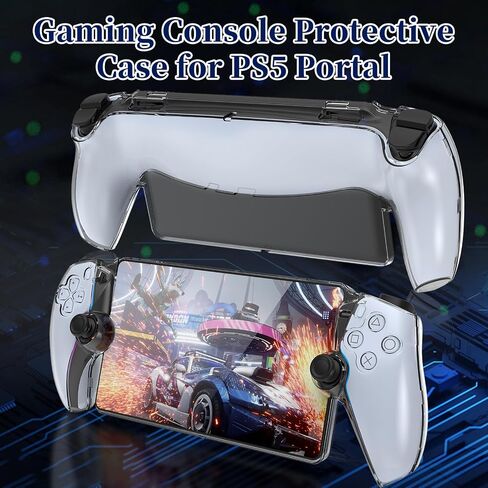 حافظة Mooroer متوافقة مع بوابة Sony Playstation Portal، حافظة واقية لبوابة PS5 مع قبضة مريحة و6 أغطية عصا الإبهام، ملحقات بوابة Playstation in Kuwait