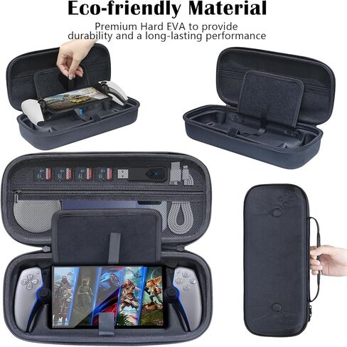 Grathia Hard Carrying Case for Playstation Portal Remote Player, Travel Storage Case for PS5 Portal 2023 Controller & Accessories, Shockproof Travel Bag Hard Shell Protective Bag, Black in Kuwait