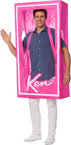 Spirit Halloween Barbie Adult Ken Box Costume | Officially Licensed | Mattel | Barbie Movie | 3D Costume in Kuwait