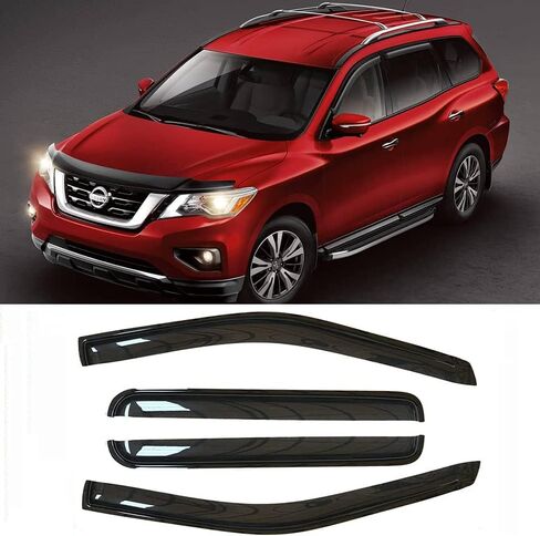 94479 Side Window Wind Vent Deflector,4pc Outside Mount Style Shade Sun Rain Guards Set,Dark Smoke Window visors fit for 2013-2021 Nissan Pathfinder in Saudi Arabia