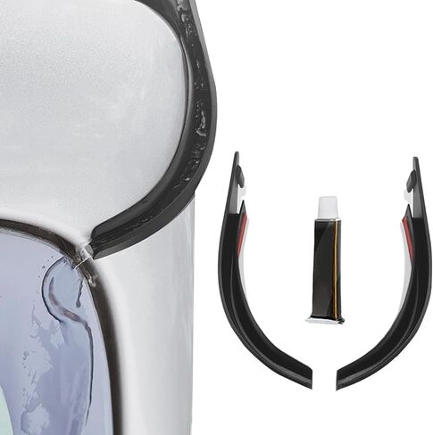 Rain Gutter Extensions for Jeep, Hard Top Rain Diverter for Jeep Wrangler, Roof Hard Top Rain Groove Diverter Exterior Accessories Compatible with Jeep Wrangler JK JKU 2007-2018, Black,2PCS in Kuwait