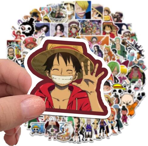 100pcs Anime Stickers for One-Piece Cartoon Stickers Decal for Laptop Water Bottle Skateboard Luggage Car Bumper Anime Cartoon Sticker Pack for Kids Teens Adults in Saudi Arabia