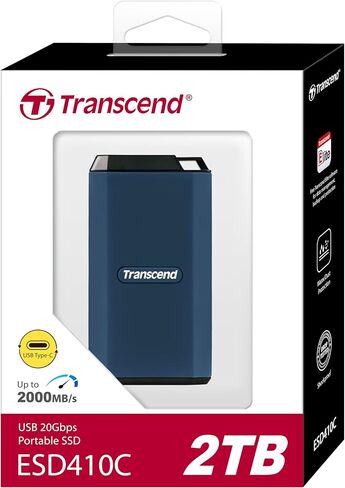 Transcend 2TB External, Portable, Military Drop Test Certified SSD, ESD410C, USB 20Gbps, Type C TS2TESD410C in Saudi Arabia