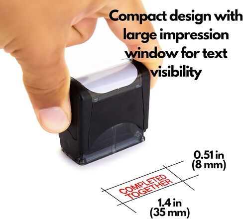 Self Inking Rubber Stamp, Refillable Red Ink Preinstalled - 1.4" x 0.51" X (35 x 8mm) (Client's Copy) in Saudi Arabia