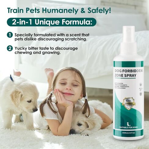 Bitter Apple Spray for Dogs to Stop Chewing, 250ML. No Chew Spray for Dogs, Puppies. Deterrent Spray for Dog Training & Behavior Aids. Alcohol-Free, Effective Anti-Scratch Furniture Protector. in Kuwait