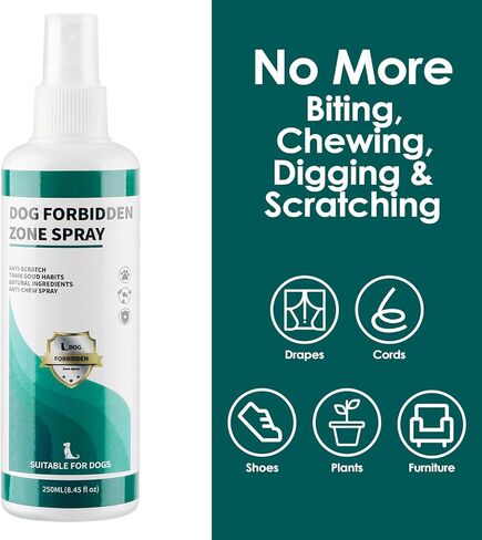 Bitter Apple Spray for Dogs to Stop Chewing, 250ML. No Chew Spray for Dogs, Puppies. Deterrent Spray for Dog Training & Behavior Aids. Alcohol-Free, Effective Anti-Scratch Furniture Protector. in Kuwait