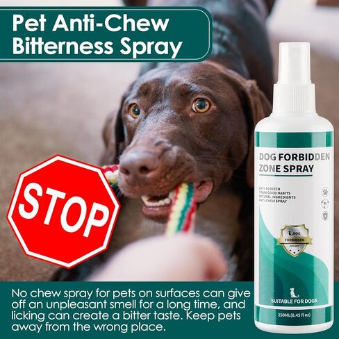 Bitter Apple Spray for Dogs to Stop Chewing, 250ML. No Chew Spray for Dogs, Puppies. Deterrent Spray for Dog Training & Behavior Aids. Alcohol-Free, Effective Anti-Scratch Furniture Protector. in Kuwait
