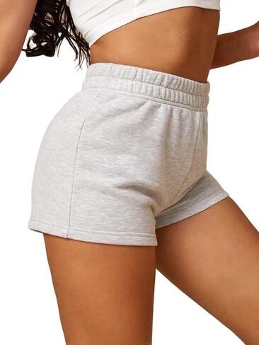 Floerns Women's Elastic High Waist Loose Fit Track Sweat Shorts in Saudi Arabia