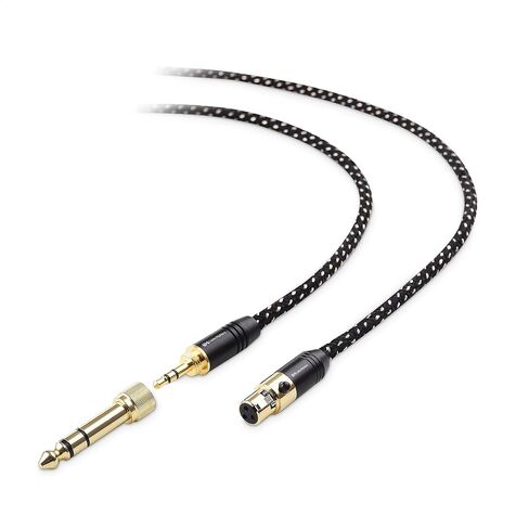 Cable Matters Premium Braided 3.5mm to Mini XLR Headphone Cable 4 ft - Compatible with Beyerdynamic DT 1770 Pro, DT 1990 Pro, AKG K240, K182, K175, K182, K245, K371, and Q701 Headphones in Saudi Arabia