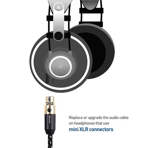 Cable Matters Premium Braided 3.5mm to Mini XLR Headphone Cable 4 ft - Compatible with Beyerdynamic DT 1770 Pro, DT 1990 Pro, AKG K240, K182, K175, K182, K245, K371, and Q701 Headphones in Saudi Arabia