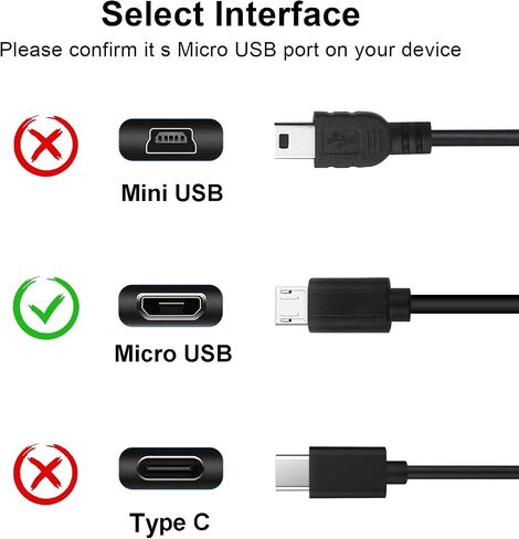 QC35 Charging Cable Compatible with Bose QuietComfort 35, QC35 II, QC25, QC20 & Soundlink Around-Ear Wireless Headphones Micro USB Charging Cable - 25cm in Saudi Arabia