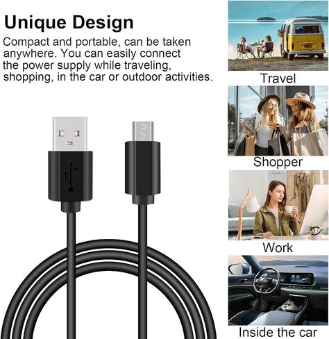 QC35 Charging Cable Compatible with Bose QuietComfort 35, QC35 II, QC25, QC20 & Soundlink Around-Ear Wireless Headphones Micro USB Charging Cable - 25cm in Saudi Arabia