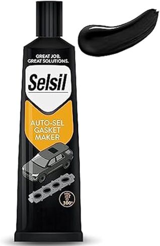 SELSIL Auto - Sel، مانع تسرب السيليكون بدرجة حرارة عالية، صانع حشية الفلكنة بدرجة حرارة الغرفة، أنبوب 3 أونصة (85 جم) - أسود in Kuwait