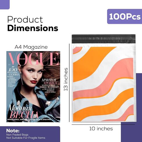 Shipping Bags - Christmas Poly Mailers 10x13 - Pack of 100 Self Seal Strong Adhesive - PolyMailer 10x13 - Christmas Mailers 10x13 - Mailing bags - 10x13 poly mailers - Candy Pattern in Saudi Arabia