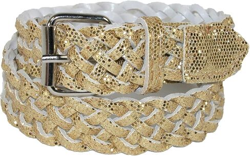 CTM® Girls' Metallic Braided Belt in Saudi Arabia