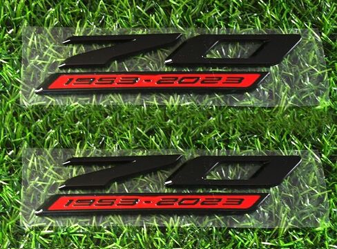 1x New 70th Anniversary Side Emblem Car Fender Badge Logo Replacement for 2020-2024 C8 Corvette Genuine GM 70th (Chrome) in Saudi Arabia