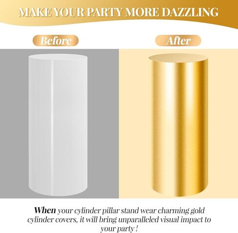 أغطية حامل قاعدة أسطوانة سباندكس مجموعة من 5 أغطية طاولات أسطوانية مستديرة سوداء، أغطية حامل صندوق عرض قاعدة أسطوانة لتزيين حفلات الزفاف (حوامل الأسطوانات غير متضمنة) in Kuwait