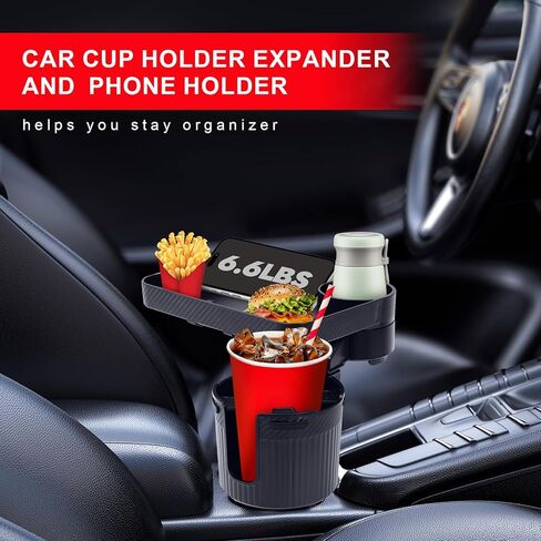 حامل أكواب السيارة لجميع الأغراض، حامل أكواب المشروبات المتوسع لشاحنة السيارة، حامل أكواب قابل للحمل، حامل الهاتف، صينية طعام السيارة لتناول الطعام، صينية السيارة، منظم الوجبات الخفيفة الفرنسي، ملحقات أساسيات السفر على الطريق in Kuwait