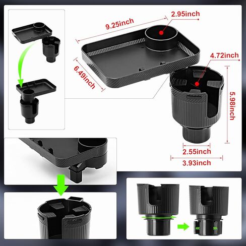 حامل أكواب السيارة لجميع الأغراض، حامل أكواب المشروبات المتوسع لشاحنة السيارة، حامل أكواب قابل للحمل، حامل الهاتف، صينية طعام السيارة لتناول الطعام، صينية السيارة، منظم الوجبات الخفيفة الفرنسي، ملحقات أساسيات السفر على الطريق in Kuwait
