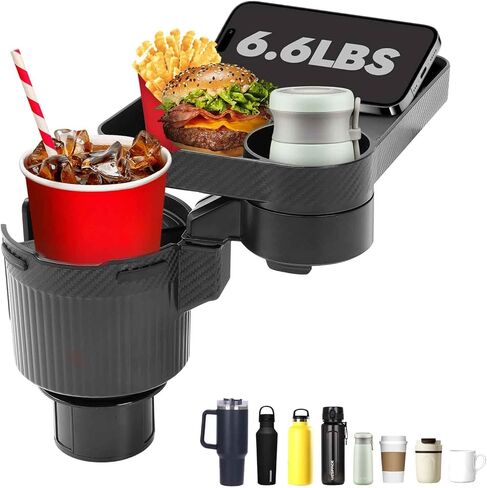 حامل أكواب السيارة لجميع الأغراض، حامل أكواب المشروبات المتوسع لشاحنة السيارة، حامل أكواب قابل للحمل، حامل الهاتف، صينية طعام السيارة لتناول الطعام، صينية السيارة، منظم الوجبات الخفيفة الفرنسي، ملحقات أساسيات السفر على الطريق in Kuwait