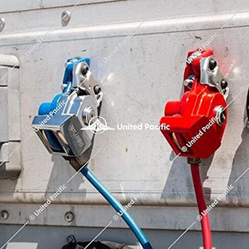 United Pacific 90618 Heavy-Duty Aluminum Glad Hand Lock, Keyed Alike (KA), Durable Lock Cylinder, Trailer Lockout Device – 1 Unit w/2 Keys - Chrome in Saudi Arabia