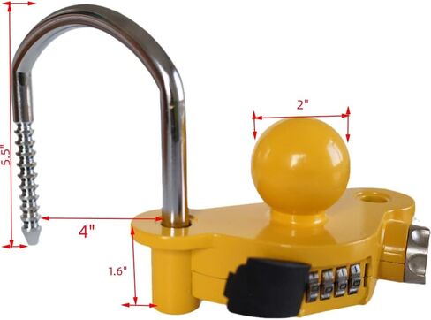 العالمي مقرنة قفل مقطورة الكرة سحب وصلة وصلة الصلب مقرنة اللسان قفل قابل للتعديل تخزين الأمن الثقيلة U-شكل قفل مجمع in Kuwait