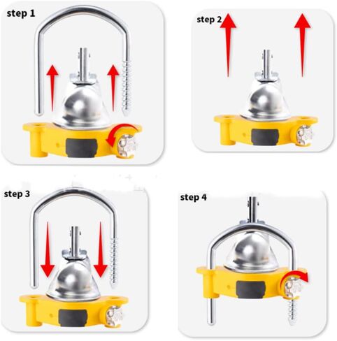 العالمي مقرنة قفل مقطورة الكرة سحب وصلة وصلة الصلب مقرنة اللسان قفل قابل للتعديل تخزين الأمن الثقيلة U-شكل قفل مجمع in Kuwait
