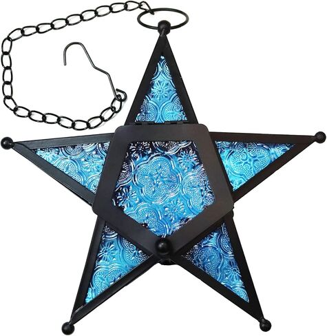 فوانيس شموع على شكل نجمة معلقة من Vela Lanterns، كهرمان، مجموعة من قطعتين in Kuwait