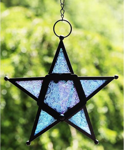 فوانيس شموع على شكل نجمة معلقة من Vela Lanterns، كهرمان، مجموعة من قطعتين in Kuwait