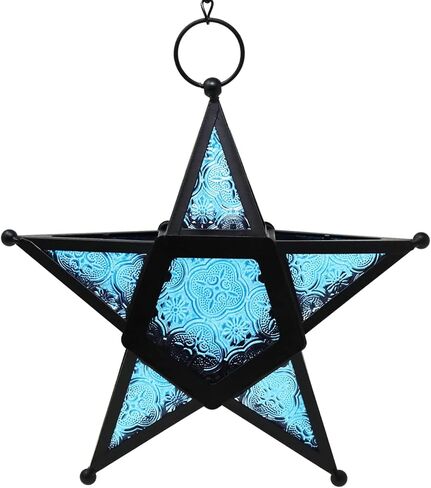 فوانيس شموع على شكل نجمة معلقة من Vela Lanterns، كهرمان، مجموعة من قطعتين in Kuwait