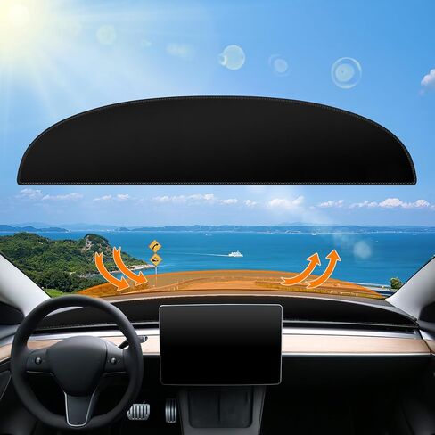 غطاء لوحة القيادة لطراز تسلا Y موديل 3 ملحقات غطاء داش رقيق للطراز Y 2020-2023 موديل 3 2017-2023 in Kuwait