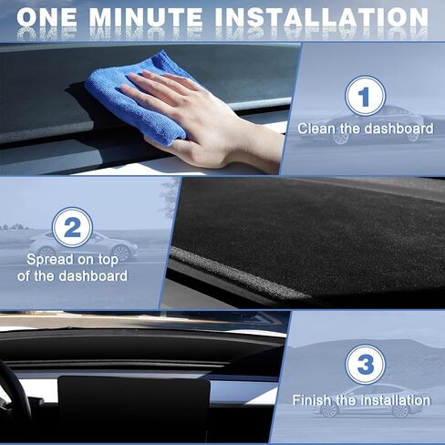 غطاء لوحة القيادة لطراز تسلا Y موديل 3 ملحقات غطاء داش رقيق للطراز Y 2020-2023 موديل 3 2017-2023 in Kuwait