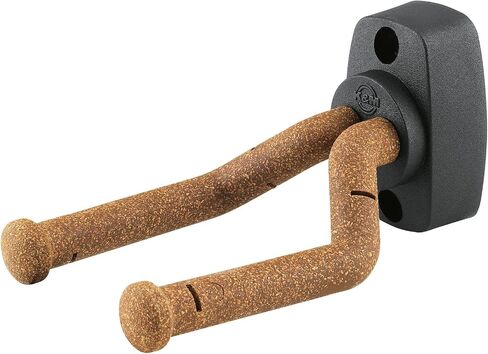 K&M König & Meyer 16280.000.95 Guitar Wall Mount Hanger | Creative Display and Storage | Cork Covered Support Arms That Swivel | Fits Most Guitars | Sturdy - Secure | German Made in Saudi Arabia