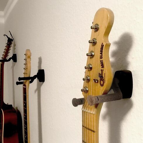 K&M König & Meyer 16280.000.95 Guitar Wall Mount Hanger | Creative Display and Storage | Cork Covered Support Arms That Swivel | Fits Most Guitars | Sturdy - Secure | German Made in Saudi Arabia