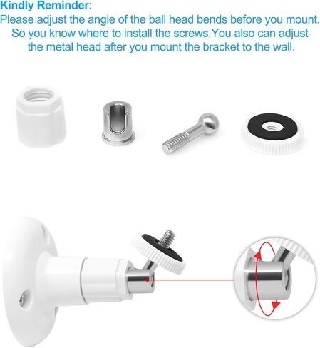 حامل على الحائط مع كابل شحن بطول 26 قدمًا متوافق مع Wyze Cam Pan، طقم التثبيت بما في ذلك سلك الشحن المتوافق مع Wyze Cam Pan، حامل أمان داخلي وخارجي in Kuwait
