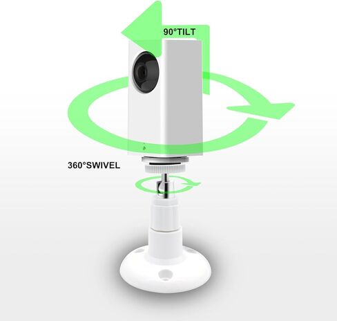حامل على الحائط مع كابل شحن بطول 26 قدمًا متوافق مع Wyze Cam Pan، طقم التثبيت بما في ذلك سلك الشحن المتوافق مع Wyze Cam Pan، حامل أمان داخلي وخارجي in Kuwait
