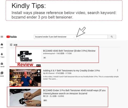 Imdinnogo Upgraded 3D Printer Parts Adjustable Y-axis Synchronous Belt Stretch Straighten Tensioner for Ender 3 pro 3D Printer in Kuwait