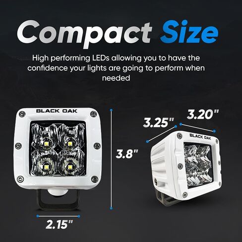أغطية إضاءة LED من البلوط الأسود مع تركيب - مشبك بحري على ضوء سبوت - مصابيح LED مقاومة للماء مقاس 2 بوصة - أضواء سبوت - ضوء إرساء القارب، إضاءة ملاحة القارب in Kuwait