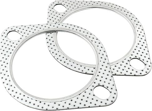 حشية شفة العادم 2pcs مع صواميل عادم 4pcs ، و 3 بوصات 2 بوصة 2-bolt طوقا حشية متعددة العادم ، وملحقات السيارة حشية المحول الحفاز مع البراغي استبدال ، والمواد درجة الحرارة العالية in Kuwait